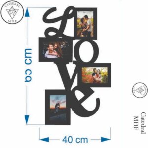 Quadro mural de fotos 10×15 4 fotos namorado amor love PROMOÇÃO