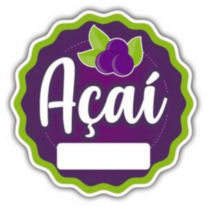 50 100 150 200 UNIDADES ADESIVO ETIQUETA TAG REDONDO 3,5 CM A PROVA DE AGUA AÇAI AUTO ADESIVA UNIDADES PARA EMBAGENS CAIXAS SAQUINHO PAPEL TERMICO POTES E POTES DE GELADEIRA
