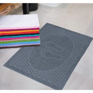 Kit 4 Toalhas de Piso Lara Tapete Felpudo 100% Algodão 45x70cm