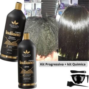 PROGRESSIVA ORGANICA SEM FORMOL 1 LITRO KIT SHAMPOO E GLOSS REDUTOR DE VOLUME NOBELLY KIT CUMBUCA
