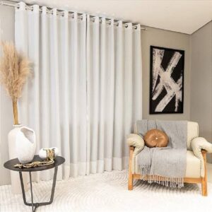 Cortina de Linho Voil Flame 5,60mts X 3,50mts