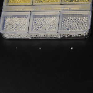 Estojo Caviar Para Decoração de Unhas Com 6 Compartimentos Nail Art