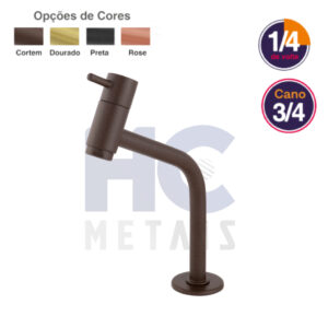 Torneira Lavatório Banheiro Link Baixa 45º Color Corten