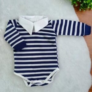 Conjunto Body Manga Longa com Macacão curto de Malha Poney 03 Peças