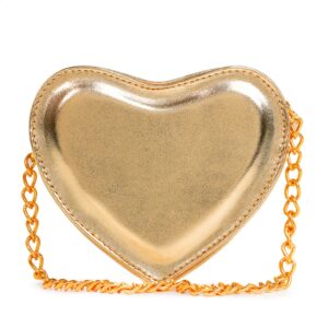 Bolsa Feminina Transversal De Coraçao Mini Bag De Lado E Ombro Corrente