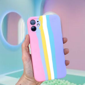 Capa Para IPhone 11 Pride Algodão Doce Silicone Aveludada