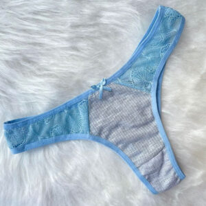 Kit 10 Calcinha Tanga Básica Conforto Canelada Com Renda e Forro Toccare Lingerie