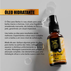 Óleo Para Barba Hidratante Perfumado e Modelador Cuidados Com a Barba