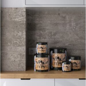 Kit Potes Porta Mantimentos 5 Pecas Decoracao Cozinha