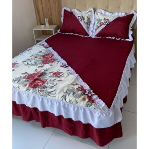 Jogo De cama Casal Xadrez E Estampado 2.40m X 2.60m