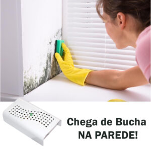 Desumidificador Anti Mofo Eletrônico 110V – 03 Unidades Branco. Aparelho Elimina Mofo, Ácaros, Fungo