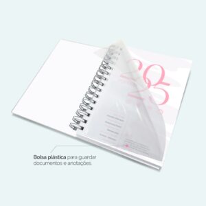 Agenda Plus 2025 Personalizada Moderna Letra Glitter Preto