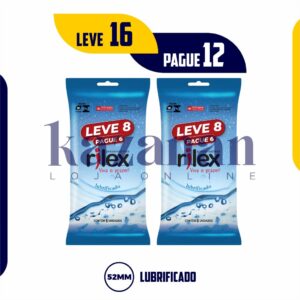 KIT PRESERVATIVO CAMISINHA RILEX LUBRIFICADO LEVE 16 PAGUE 12 – (2 PCTES C/ 8 CADA)