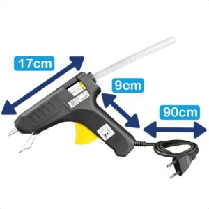 Pistola de Cola Quente Grande Bivolt 127V/220V – Ferramenta Ideal para Artesanato com Secagem Rápida