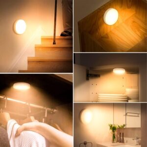 Kit 4 Lâmpada de Parede com Sensor de Movimento de 8 LEDs Recarregável por USB