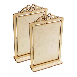Kit 12 display mini painel mdf cru placa porta foto 10×15 centro de mesa decoração caixa cenário