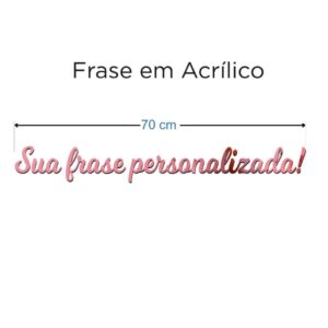 Frase Decorativa Personalizada Acrílico Espelhado kit de Palavras Letras Variadas Parede Sala Quarto