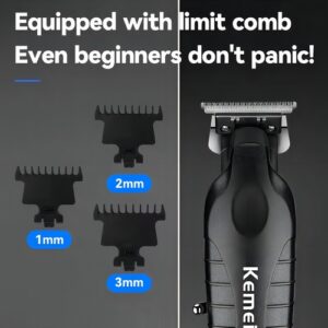 Maquina De Acabamento Profissional Kemei Km 2293 Com Visor Silenciosa