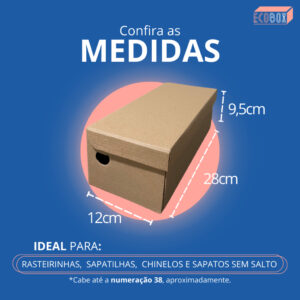 10 Caixas Sapatilha Rasteirinha Chinelo 28x12x9,5cm Com Seda