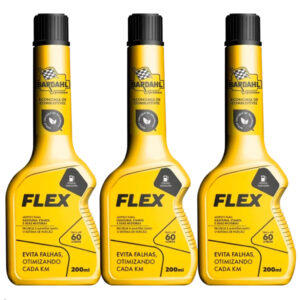 KIT 3 BARDAHL FLEX ADITIVO P/ COMBUSTÍVEL MOTORES FLEX 200ML