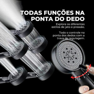 Ducha Para Lavatório De Salão Barbearia De Alta Pressão Com 5 Modos De Jato Cabeleireiro
