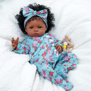 Brastoy Bebê Reborn Boneca100% Silicone Menina Negra Original 55cm