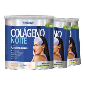 KIT 3X COLÁGENO NOITE TRIPTOFANO MAGNÉSIO 200G NUTRILIBRIUM