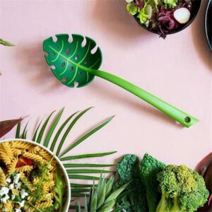 Escumadeira Para Legumes Macarrão Folha Verde 30cm