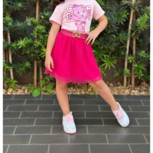 Saias infantil Tule menina moda evangélica