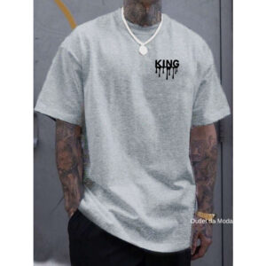 Camiseta Masculina King Gotas Camisa 100% algodão