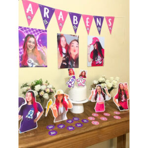 Kit Decoração Festa em Casa: Emily e Katlen – Decoração Grupo dos rosas
