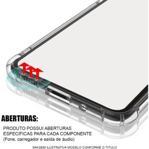 Capa transparente silicone LG K8 Plus bordas reforçadas anti-impacto resistente
