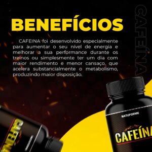 CAFEÍNA NATUFORME TERMOGÊNICO CONCENTRADO 120 CÁPSULAS ENERGIA FOCO DESEMPENHO