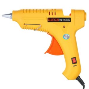 Pistola de Cola Quente Profissional Grande 100W + 12 Bastões Botão LIGA/DESLIGA Bivolt 110-220V