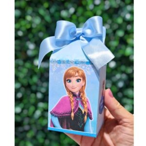 Kit Personalizado Frozen Ana e Elsa Azul. Lembrancinha de Festa Infantil, Aniversário. Pegue e monte