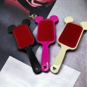 Kit Até 5 Escova Raquete Orelhinha Flex Anti Frizz Para Desembaraçar Cabelos -Cores sortidas