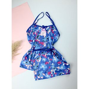 Pijama infantil stitch short doll infantil personagens roupa de dormir criança meninas