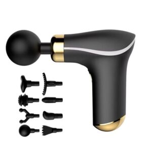 Pistola De Massagem Elétrica Massageador De Tecidos Profundos Com 8 Pontos Tomate AM-016