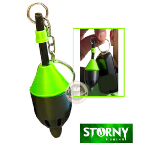 Chaveiro Bóia Cevadeira Miniatura 8,5cm Verde Neon Storny Fishing