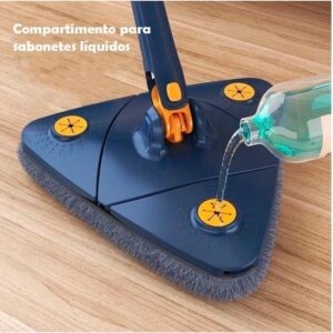KIT 2 Rodos Mop Mágico Giratório 360°, Limpeza Esfregão Lava E Seca Com Extrusão