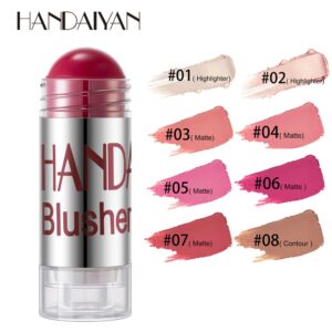 Bastão de Blush Natural Matte Creme Hidratante Brilhante À Prova d’Água Blush Stick