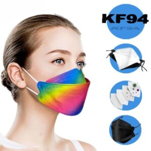 Kit 200 Máscara Descartavel de Proteção KF94 4 Camadas Saúde Respiratória Reutilizável