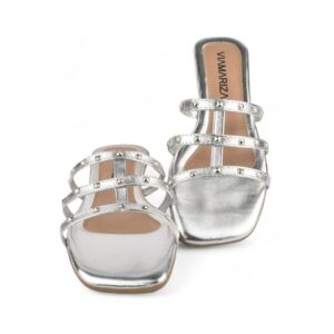 Rasteirinha Feminina Tiras Spike Sandália Rasteira Leve Chinelo Casual Confortável Moda