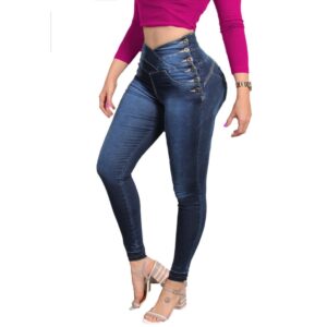 Calça Jeans Levanta Bumbum Bojo Cos Modeladora Transpassada