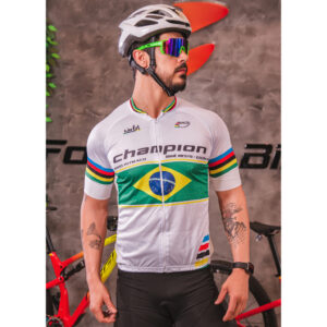 Kit Conjunto Ciclismo Masculino Bretelle Camisa Short Forro Gel Roupa Ciclista Bike Pedal MTB