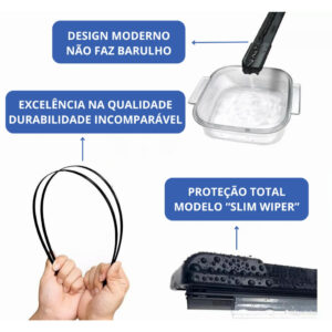 Kit 3 Palhetas Limpador De Parabrisa Dianteiro + Traseiro Para Ford Escort 1993 1994 1995 1996 1997 1998 1999 2000 2001