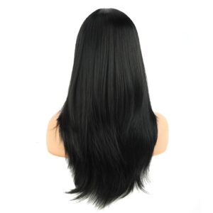 Lace wig SIGIRD lisa com franja fibra organica 55cm cabelo liso