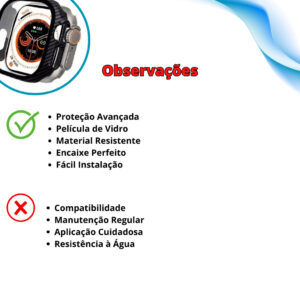 Capinha Smartwatch Case Bumper Protetora Com Pelicula de Vidro Compatível Modelos Ultra de 49mm