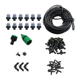 Kit De Irrigação Mangueira 10 Metros Para Jardim Aspersão Automático Com Gotejador Ajustável