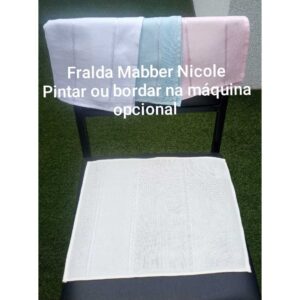 Fralda de Pano Boca Mabber Nicole 30×40 cm Pano colorido com faixa para pintar e bordar na máquina